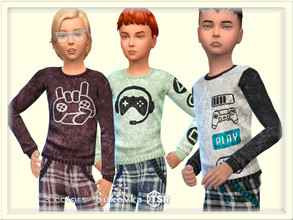 Sims 4 — Shirt Gamer  by bukovka — Shirt for children of boys. Installed stand-alone, suitable for the base game, 3 color