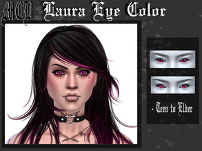 Sims 4 — Laura Eye Color by MaruChanBe2 — Cute pink eye color with shades of purple and orange <3 In costume makeup