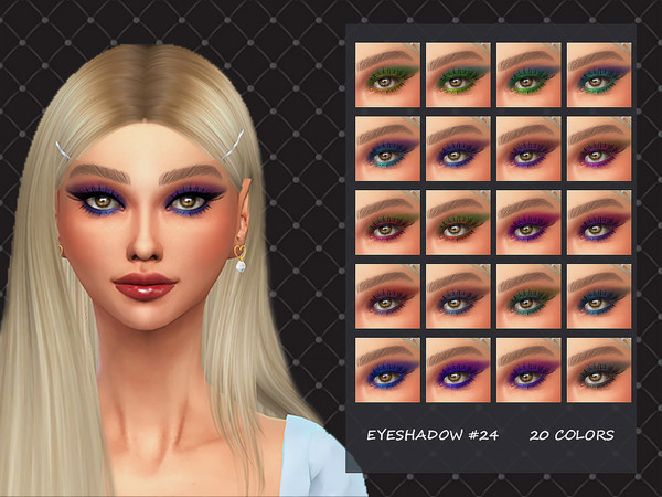 Sims 4 — MELDEANNE - EYESHADOW #24 by MELDEANNE — - CATEGORY: EYESHADOW - SWATCHES: 20 - GENDER: FEMALE
