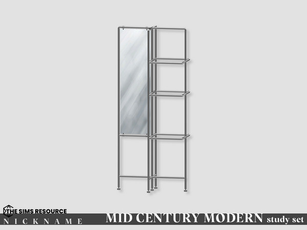 Sims 4 — MID CENTURY MODERN study set_floor mirror by NICKNAME_sims4 — MID CENTURY MODERN study set 10 package files. MID