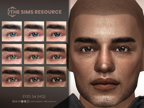 Sims 4 — Eyes 54 (HQ)  by Caroll912 — A 9-swatch realistic set of eyes in different shades of blue, green and brown.