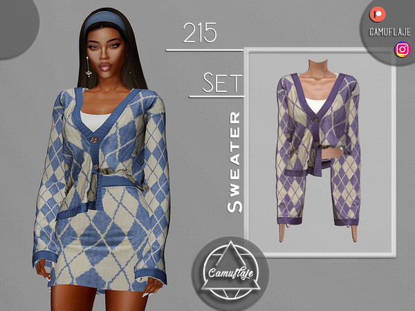 The Sims Resource - SET 215 - Sweater & T-Shirt