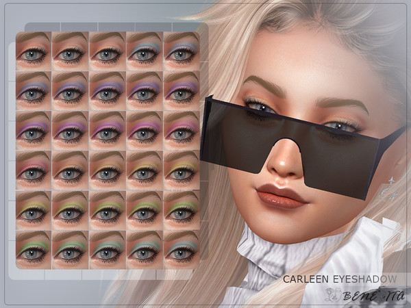 Sims 4 — Carleen Eyeshadow [HQ] by Benevita — Carleen Eyeshadow Makeup Category HQ Mod Compatible 30 Swatches For Female