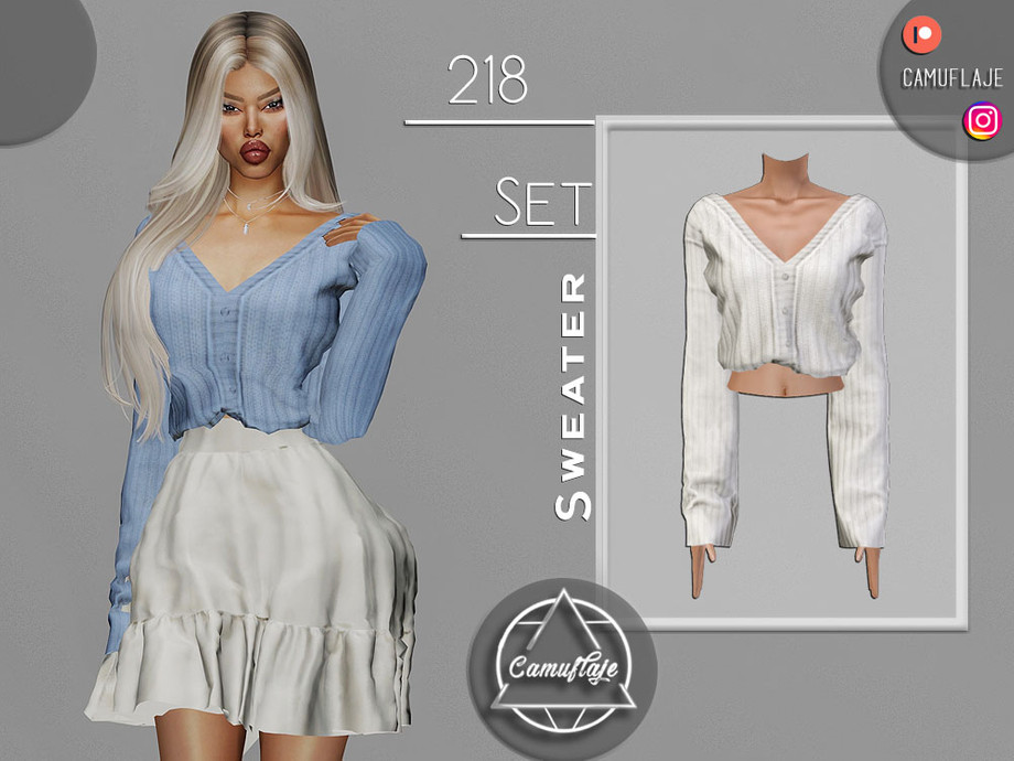 The Sims Resource - SET 218 - Knitted Sweater