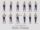 Sims 4 — Solo photo shoot Poses by toysofdukeness — All in one Poses.(47 poses)