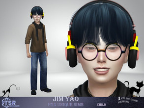 Sims 4 — Jim Yao by Merit_Selket — Jim loves music and is dreaming becoming a famous DJ one day Jim Yao Child social