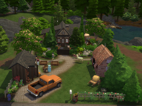 Sims 4 — Glimmerbrook Cottage no cc by sgK452 — This adorable little house for a single nature and animal loving sim is