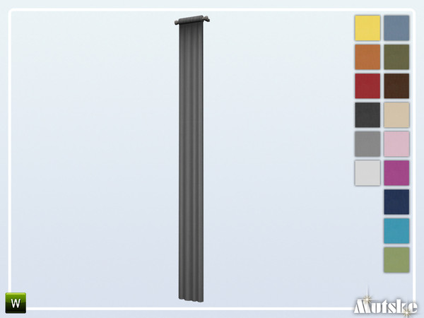 Sims 4 — New York Curtain Mid Wall by Mutske — This curtain is part of the New York Constructionset. Made by Mutske@TSR.