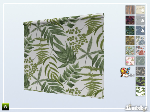 Sims 4 Ryllae The Sims Resource | New York Roller Blind Half 2x1 Recolor