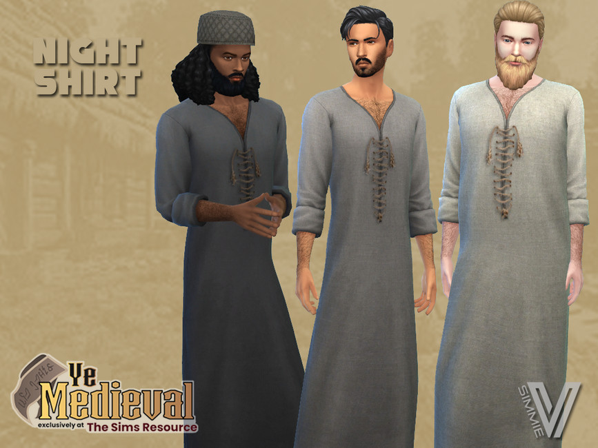 The Sims Resource - Ye Medieval Night Shirt