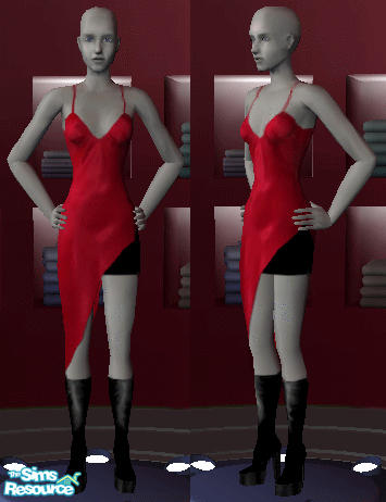 open lace back dress Ada Wong Red Dress Resident Evil 4 Remake Cosplay Costume main image 0