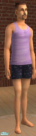 Sims 2 — Mr Conservative - Grape by MsPixie618 — Grape colored, print undies for those modest Sims.