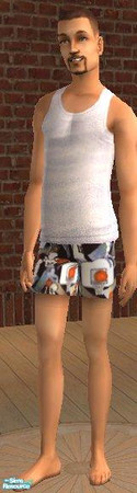 Sims 2 — Mr Conservative - Basketball by MsPixie618 — Basketball print undies for those modest Sims.