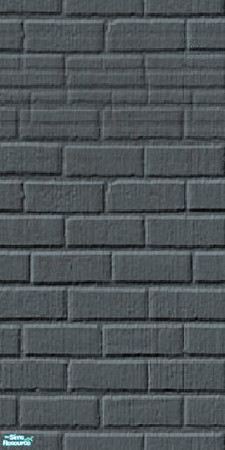 Sims 2 — Dark Smoke Brick Wall by BillsAngel — A brick in a dark smoke color that could be used anywhere from a shacklike