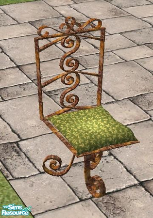 Sims 2 — dinning chair green recolor by wondernounou — You all know this linequd objects. I like this exterior set very