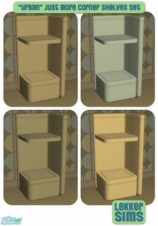 Sims 2 — Urban OFB Just More Corner Shelves by Lekker Sims — By Lekker Sims. Coordinates with other items in our