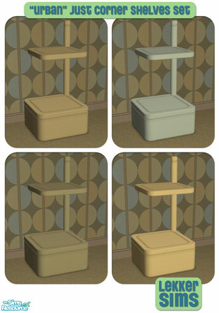 Sims 2 — Urban OFB Just Corner Shelves Set by Lekker Sims — By Lekker Sims. Coordinates with other items in our