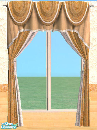 Sims 2 — Marble and Lace Bedroom - Curtains by jennikj — Curtains