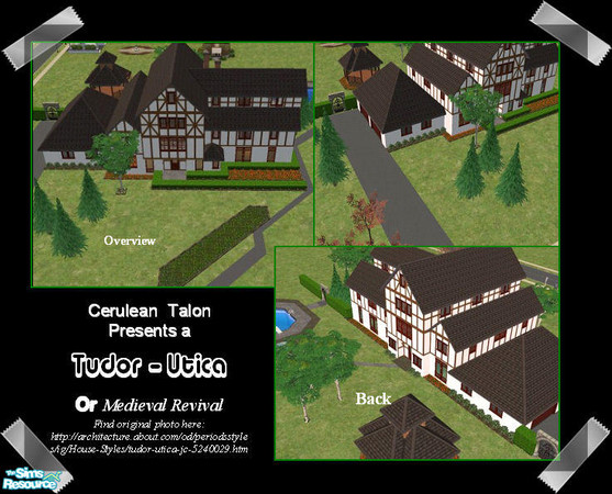 Sims 2 —  by Cerulean Talon — This spacious, landscaped home has everything a family would want: pool, gazebo, side-entry