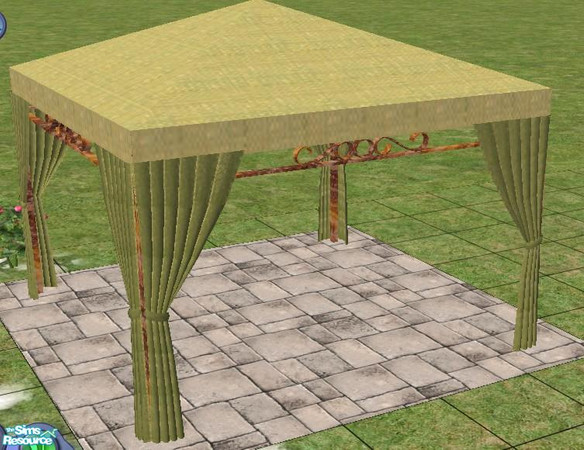 Sims 2 — sunshade green recolor by wondernounou — You all know this linequd objects. I like this exterior set very much