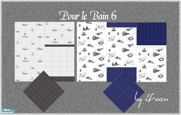 Sims 2 — Pour le Bain Set 6 by iZazu — Pour le Bain Sets include floors and walls for the bath and all can be found under