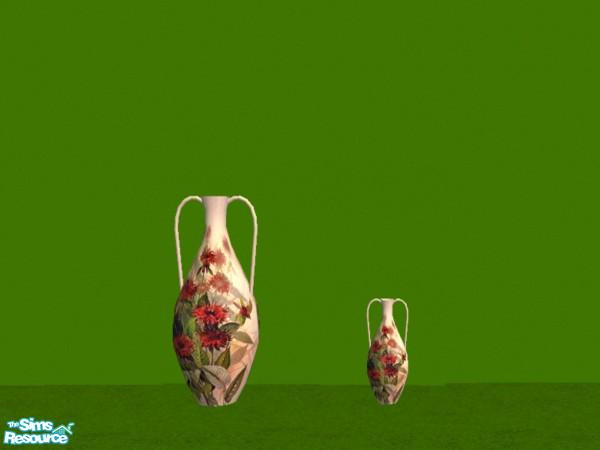 Sims 2 — leslie_OSWEGO TEA PLANT100606 - #270470 by peepers42 — set of 9 flower amphora/ urns goes with the wildflower