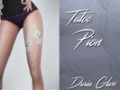 Sims 4 — Tatoo Set - Pion by Daria_Glass — Contain 3 tatoo: 1 in upper back 2 on hip (left and right)