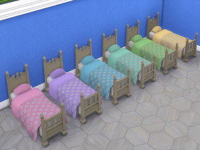 Sims 4 — Daisy Single Bedding v2 by nicatnite — Note: this is the mattress and bedding *only*, no bed frame