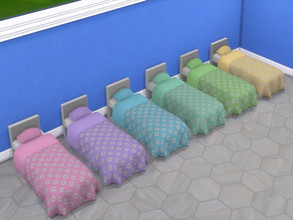 Sims 4 — Daisy single bedding v1 by nicatnite — Note: this is the mattress and bedding *only*, no bed frame