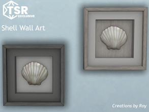 Sims 4 — Shell Wall Art by RoyIMVU — What better to remind you of the beach than the desiccated remains of various