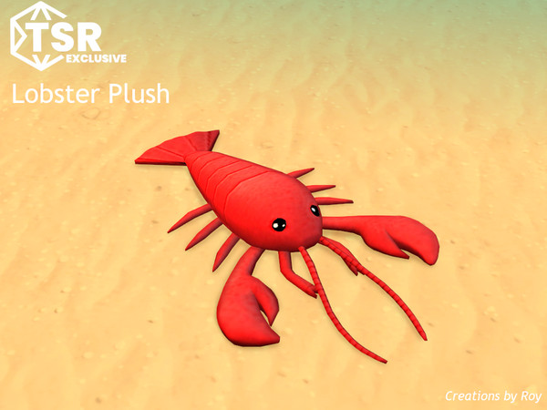 Sims 4 — Lobster Plush by RoyIMVU — A cute and cuddly lobster plush. 
