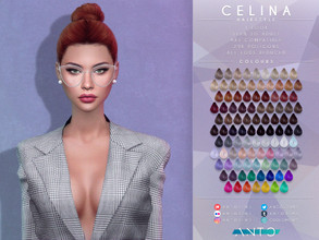 Sims 4 — Celina - Hairstyle by Anto — Middle parted hairbun Thank you so much for downloading my hairstyle. <3 If you