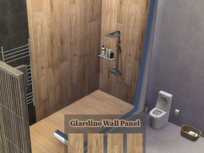 Sims 4 — Giardino Wall Panel  by Artemis_1138 — Wooden wall panel, all sizes. Package includes 4 swatches that together