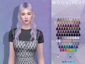 Sims 4 — Moonlight - Hair by Anto — Long wavy hairstyle Thank you so much for downloading my hairstyle. <3 If you like