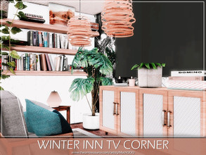 Sims 4 — Winter Inn TV Corner by MychQQQ — Value: $ 11,972 Size: 6x6 