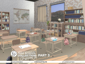 Sims 4 — Patreon release - High school Classroom set part 3 by Syboubou — This is a set that came with the release of the