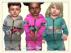 Sims 4 — Hoody Colored Inserts  by bukovka — Hooded sweatshirt for babies of both sexes: boys and girls. Installed