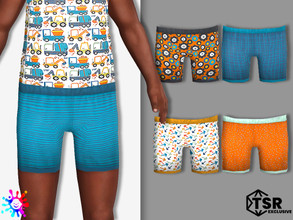 Sims 4 — Toddler Underwear Trunks by Pelineldis — Underwear trunks that match my digger sleeveless vests. 