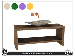 Sims 4 — Boho Bathroom Sink by nemesis_im — Sink from Boho Bathroom Set - 4 Colors - Base Game Compatible 