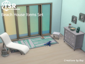 Sims 4 — Beach House Items Set by RoyIMVU — An assortment of furniture to decorate a home by the beach or if you like the