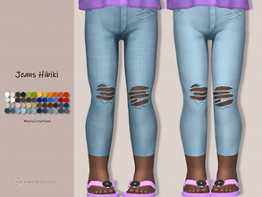 Sims 4 — Jeans Hibiki by MahoCreations — Modern jeans for your toddlers. basegame ea recolor / retexture girls and boys