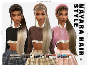 Sims 4 — Nayara Hairstyle  by Leah_Lillith — Nayara Hairstyle All LODs Smooth bones Custom CAS thumbnail Works with hats