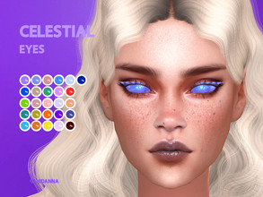 Sims 4 — Celestial Eyes (Face Paint) - HQ by HIDANNA — Celestial eyes, HQ compatible. Find it in Face Paint category. -