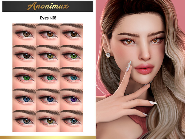 Sims 4 — Eyes N18 by Anonimux_Simmer — - 18 Swatches - All ages - Male/Female - BGC - HQ - Thanks to all CC creators - I