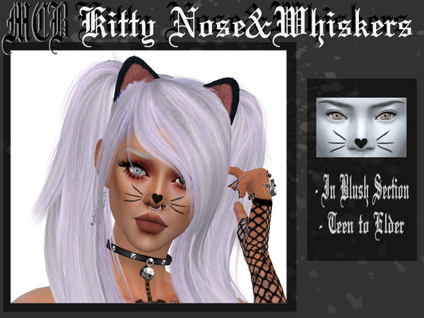 The Sims Resource - Kitty Nose & Whiskers