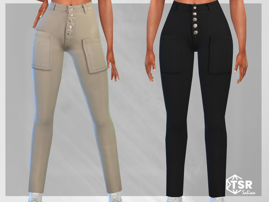 The Sims Resource - Straight Leg Buttoned Dresses