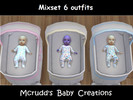 Sims 4 — Mixset 6 outfits by mcrudd — All of your little babies in your game will wear these little mixset 6 outfits.