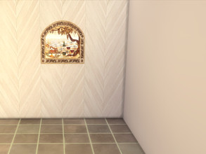 Sims 4 — Kitchen Wall With Mural 5 by yuxmara2710 — Kitchen Wall Set With Mural