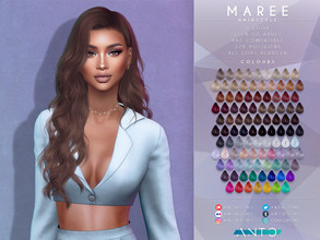 Sims 4 — [Patreon] Maree - Hairstyle by Anto — Long wavy hairstyle Thank you so much for downloading my hairstyle. <3