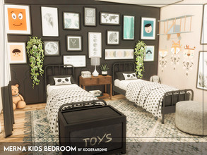 Sims 4 — Merna Kids Bedroom (TSR only CC) by xogerardine — Twin kids bedroom! x